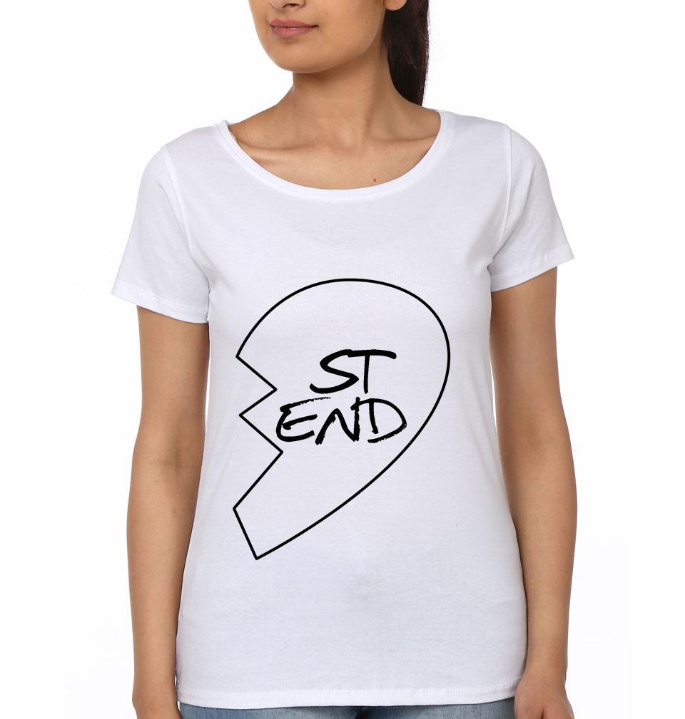 Best Friends BFF Half Sleeves T-Shirts-FunkyTees - Funky Tees Club