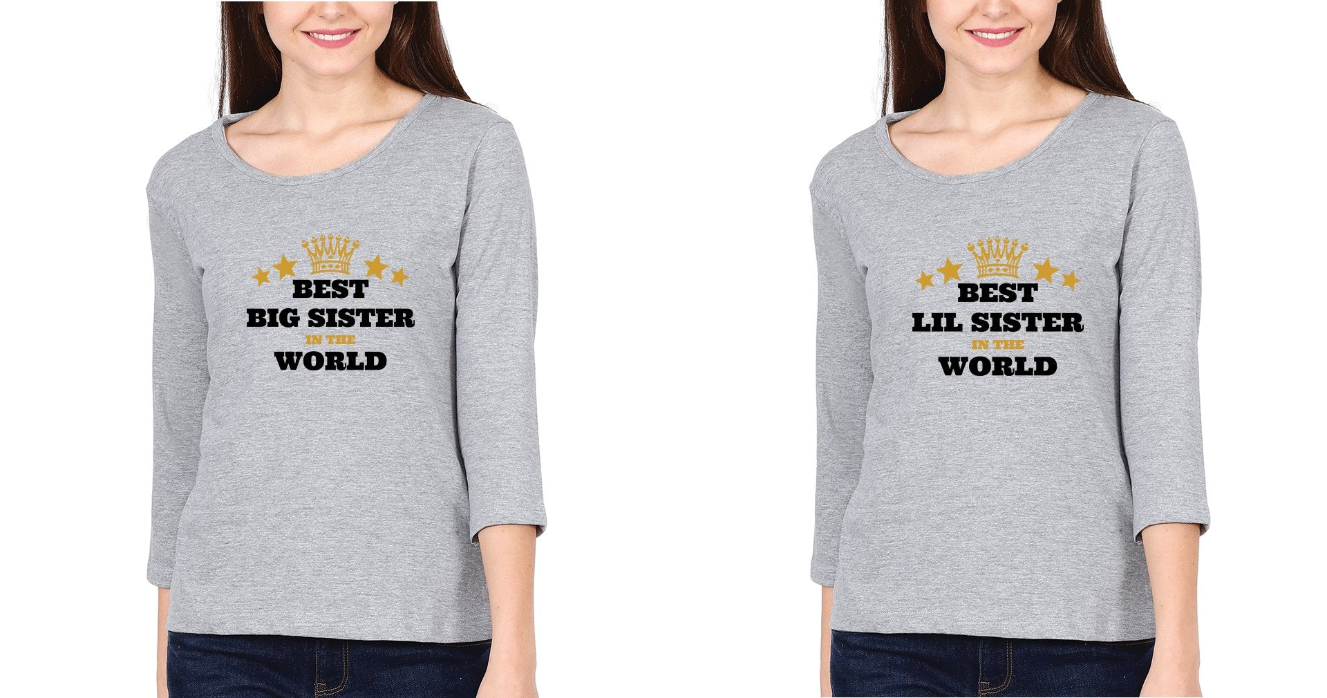 Best Sister Sister Full Sleeves T-Shirts -FunkyTees - Funky Tees Club