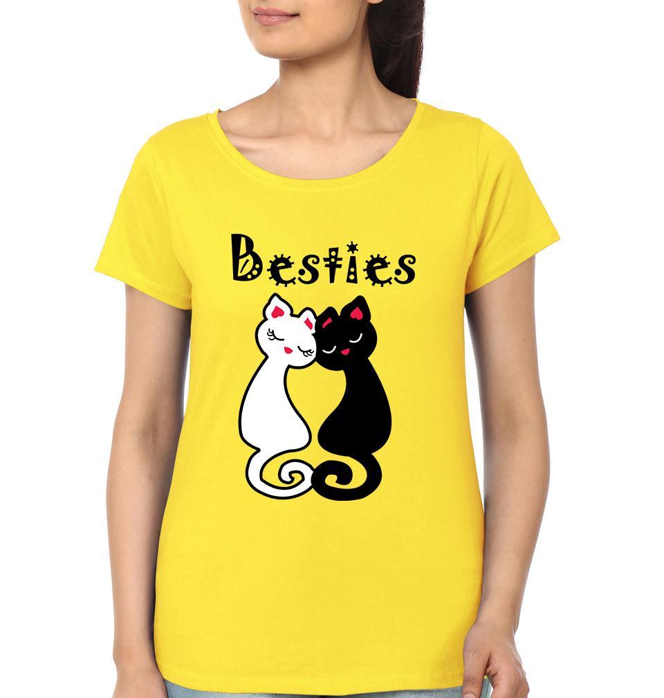 Besties BFF Half Sleeves T-Shirts-FunkyTees - Funky Tees Club