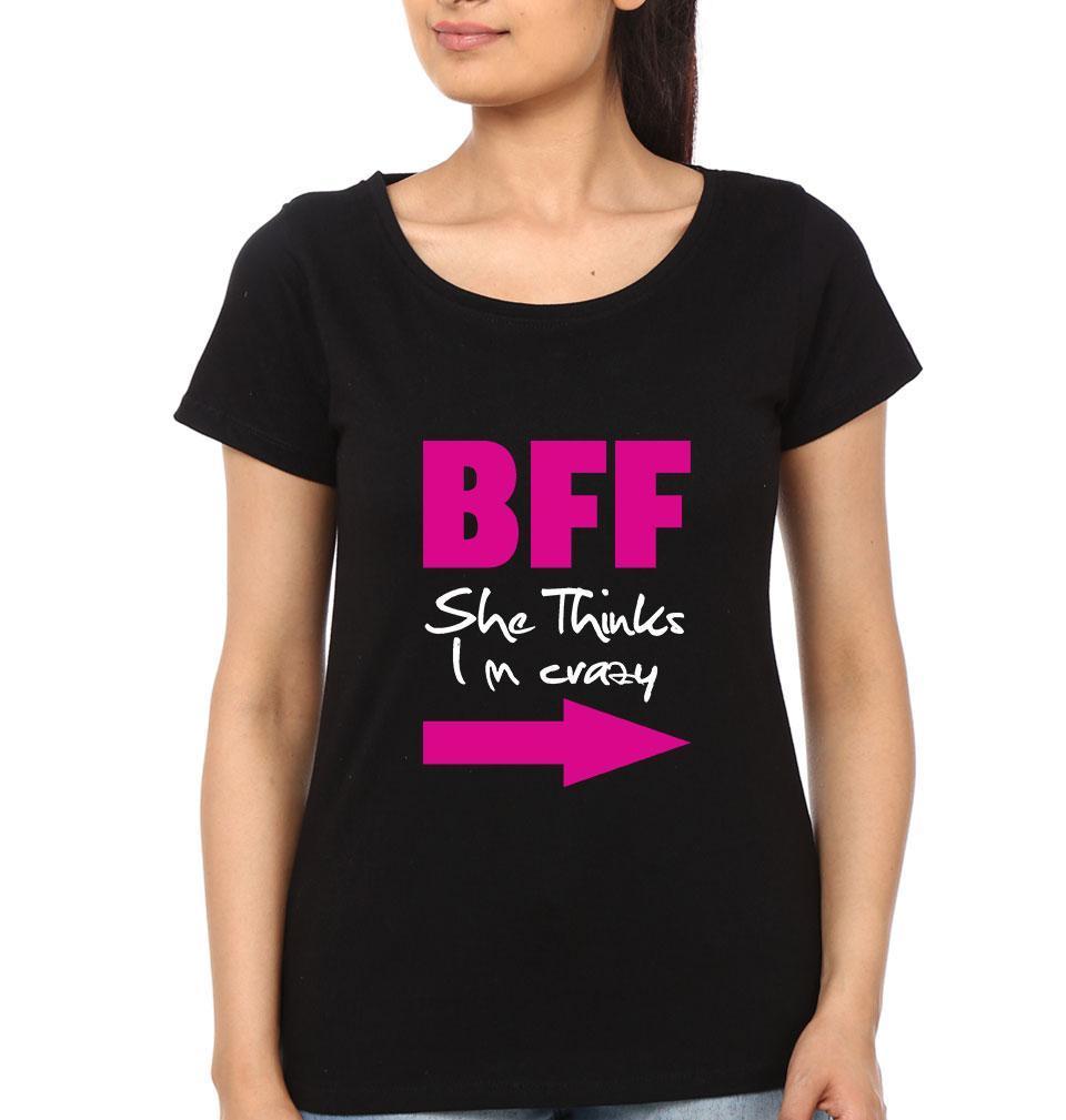 BFF Half Sleeves T-Shirts-FunkyTees - Funky Tees Club
