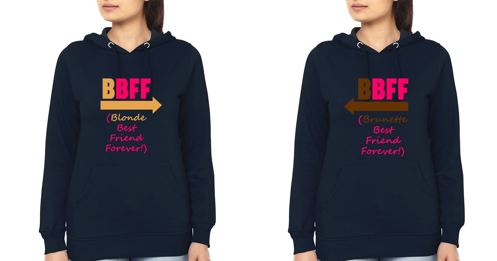 BFF Hoodies-FunkyTees - Funky Tees Club