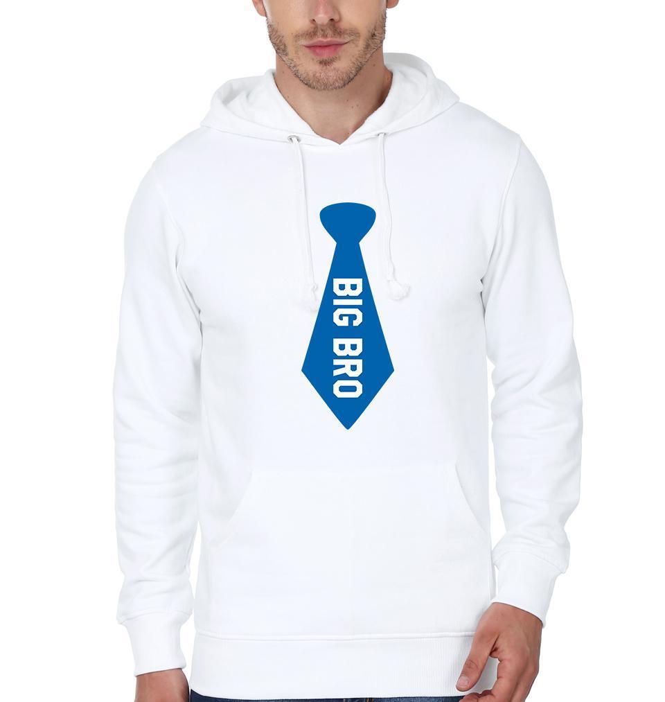 Big Bro Lil Bro Blue Tie Brother-Brother Hoodies-FunkyTees - Funky Tees Club