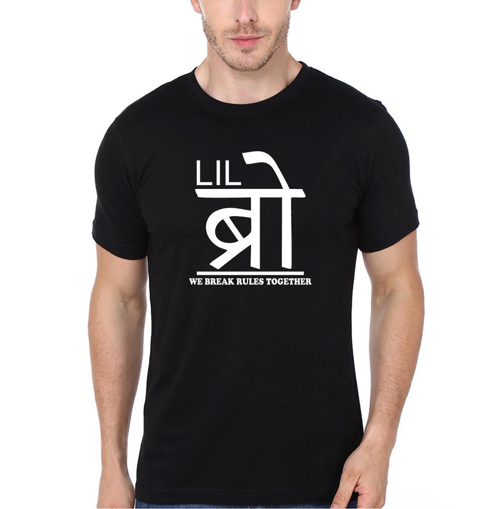 Big Bro Lil Bro We Break The Rules together Brother-Brother Half Sleeves T-Shirts -FunkyTees - Funky Tees Club