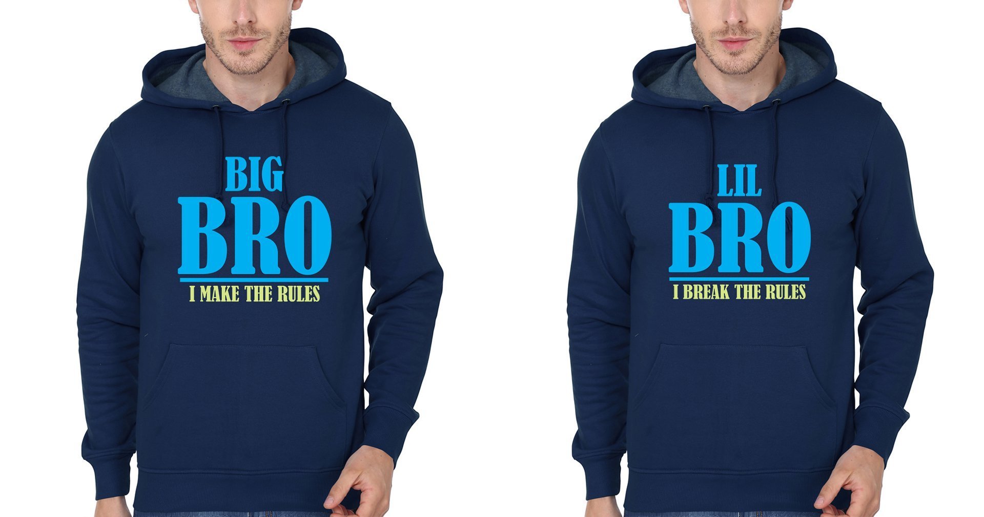 Big Bro Make Rule Lil Bro Break Rule Brother-Brother Hoodies-FunkyTees - Funky Tees Club
