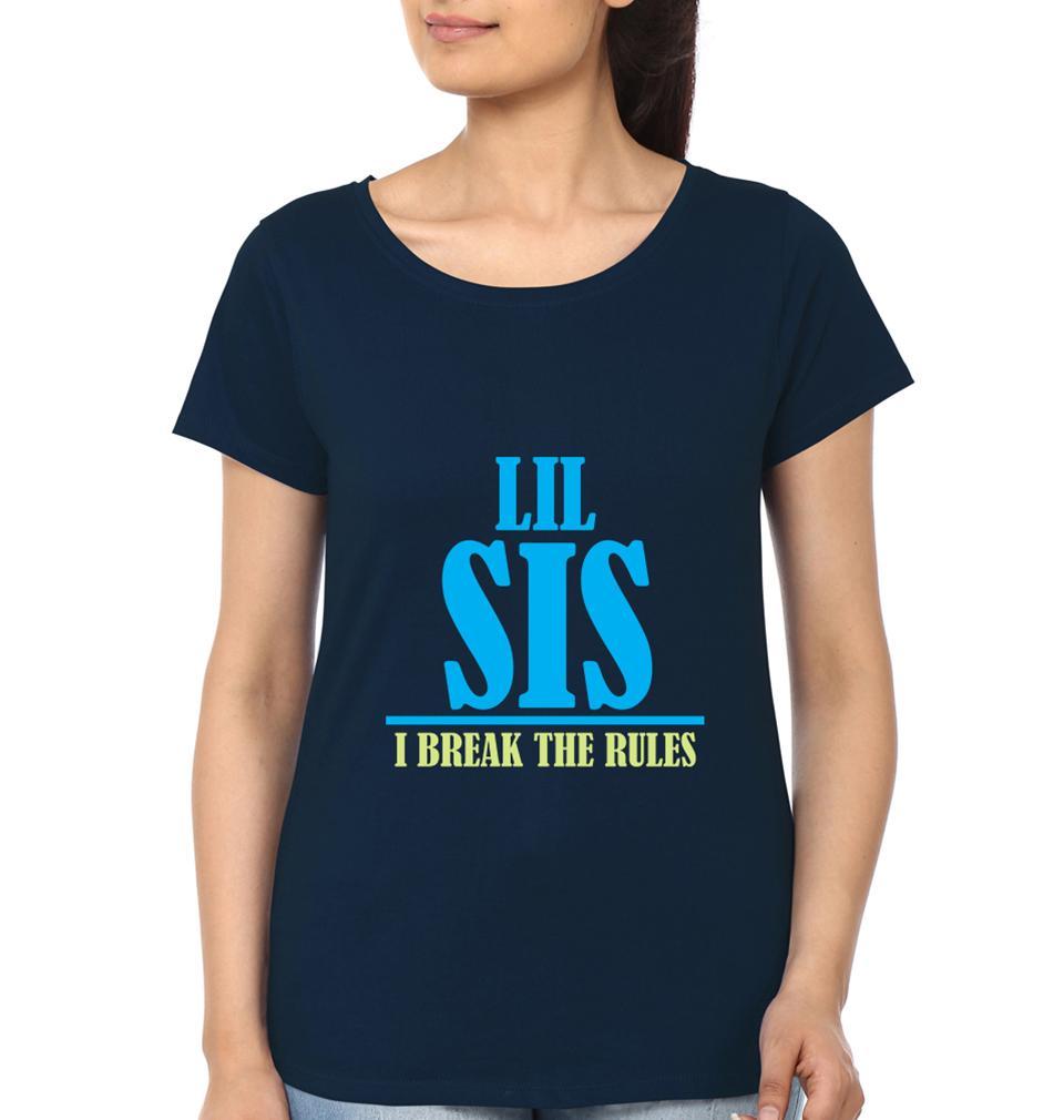 Big Bro Make The Rules Lil Sis Break The Rules Brother-Sister Half Sleeves T-Shirts -FunkyTees - Funky Tees Club