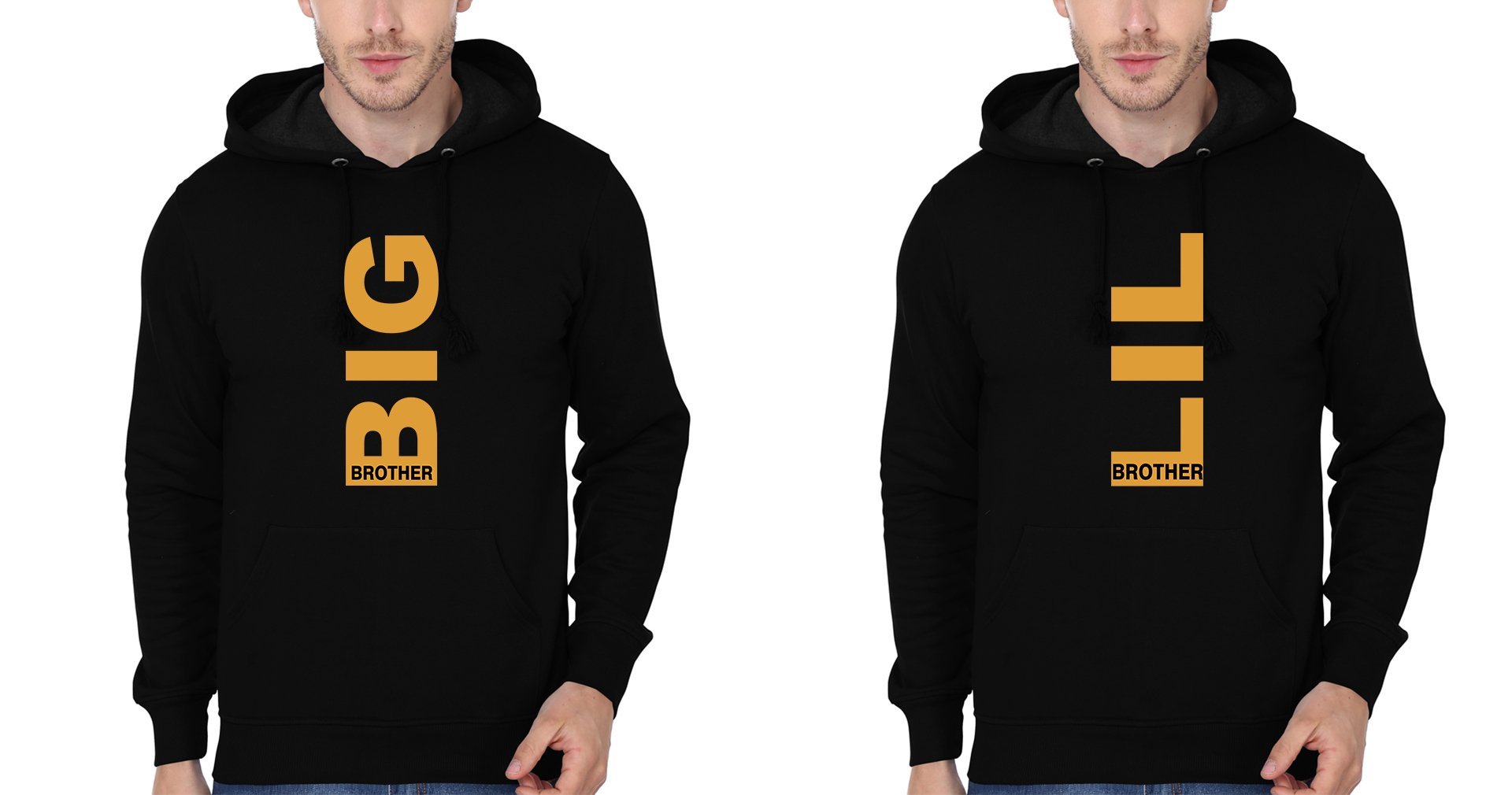 Big Brother Lil Brother-Brother Hoodies-FunkyTees - Funky Tees Club