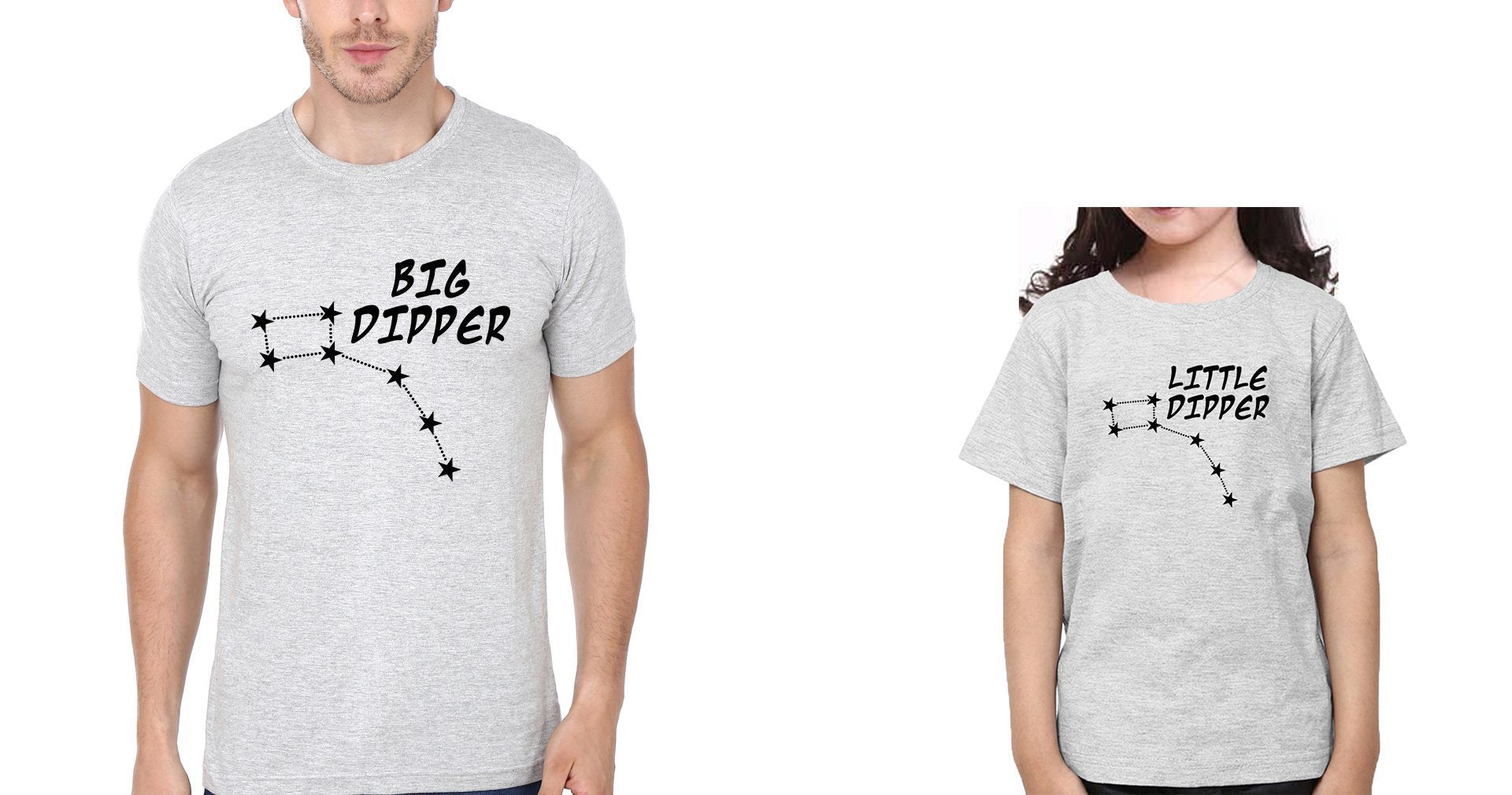 Big Dipper Little Dipper Father and Daughter Matching T-Shirt- FunkyTeesClub - Funky Tees Club