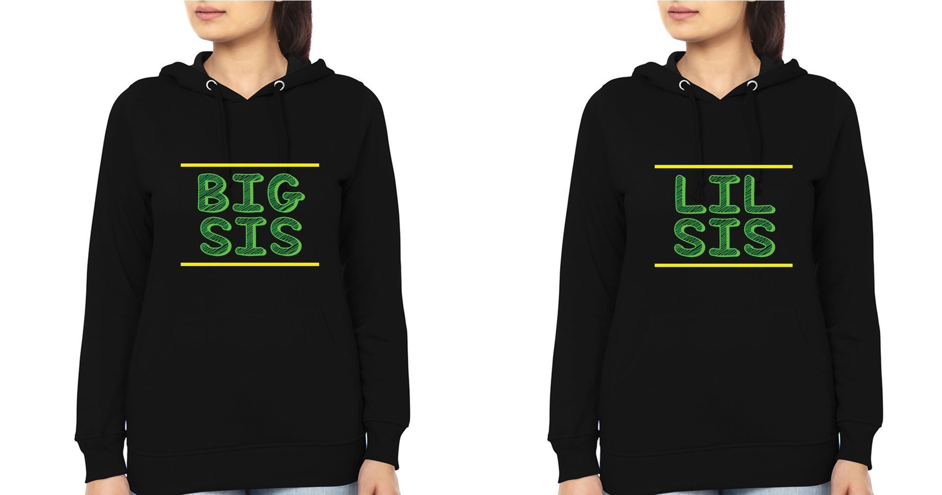 Big Sis Lil Sis Sister Sister Hoodies-FunkyTees - Funky Tees Club