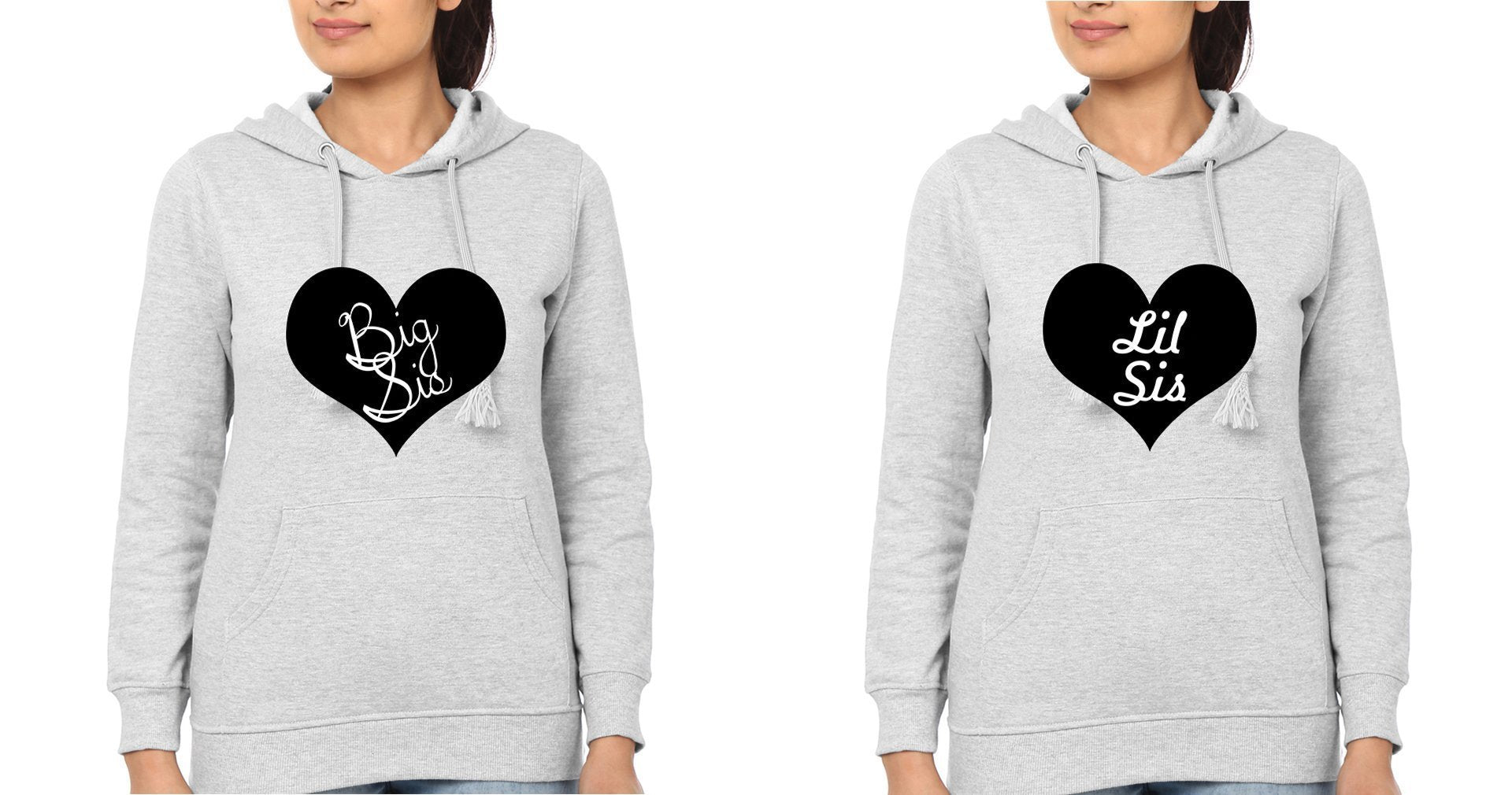 Big Sis & Lil Sis Sister Sister Hoodies-FunkyTees - Funky Tees Club