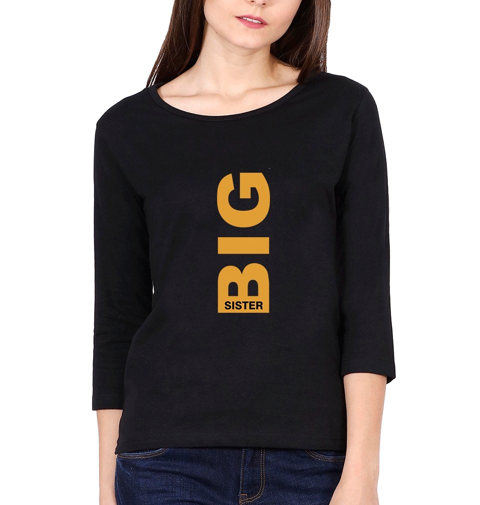 Big Sister Lil Sister Sister Full Sleeves T-Shirts -FunkyTees - Funky Tees Club