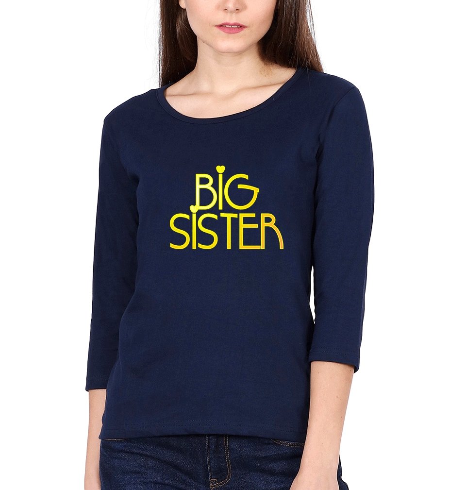 Big Sister Lil Sister Sister Full Sleeves T-Shirts -FunkyTees - Funky Tees Club