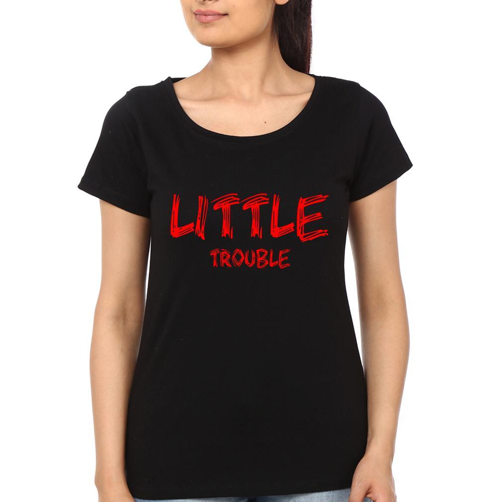 Big Trouble & Lil Trouble Father and Daughter Matching T-Shirt- FunkyTeesClub - Funky Tees Club