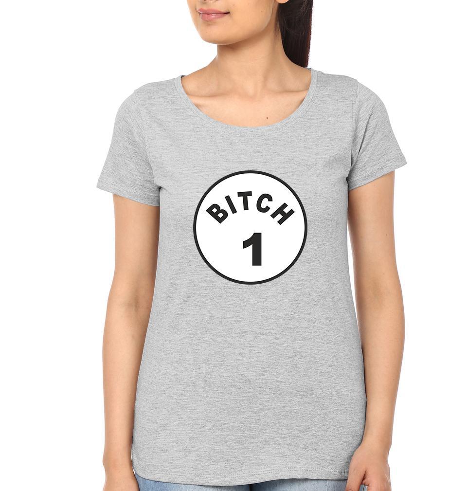 Bitch 1 2 3 BFF Half Sleeves T-Shirts-FunkyTees - Funky Tees Club