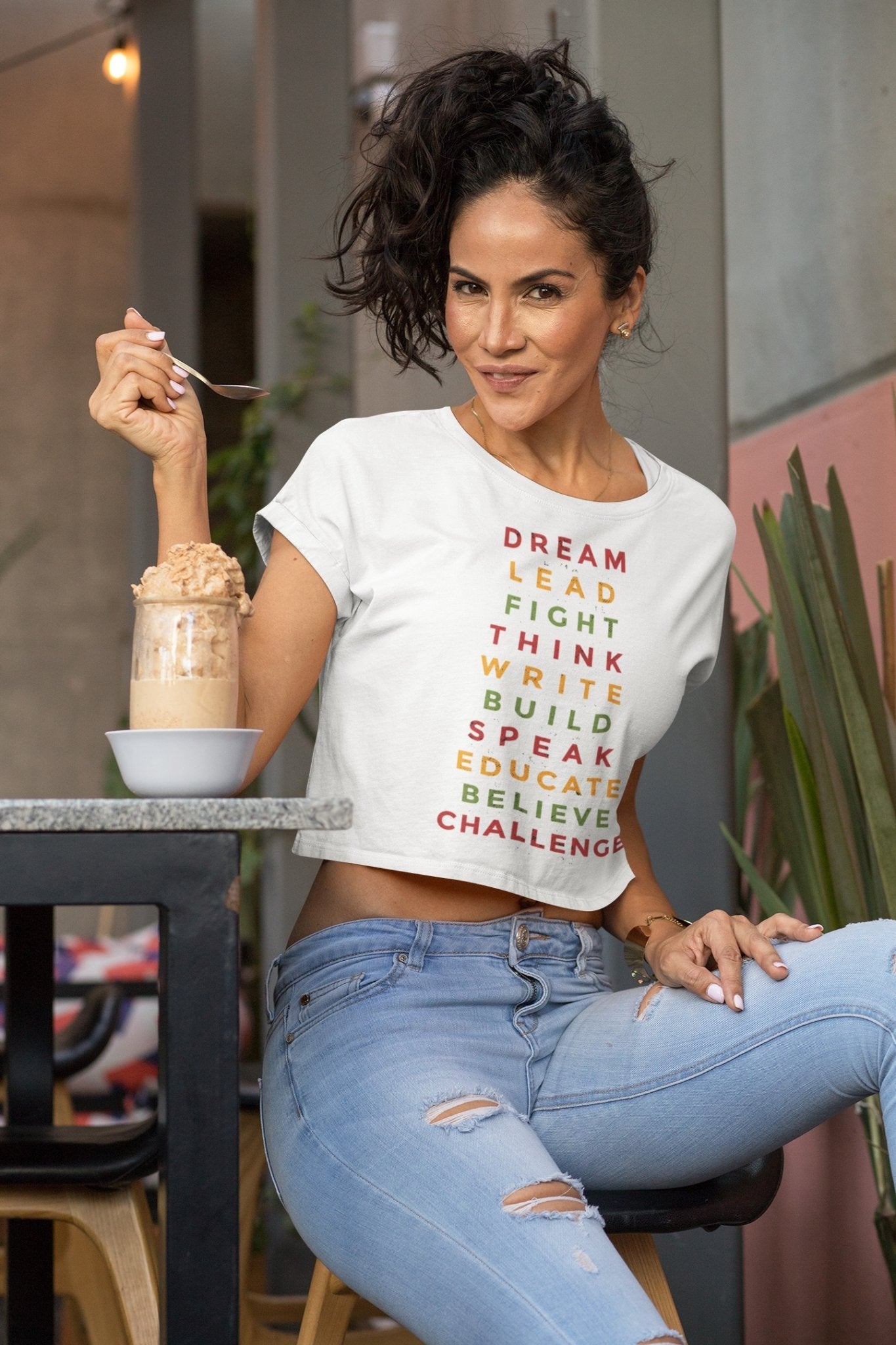Black History Month Women Crop Top- FunkyTeesClub - Funky Tees Club