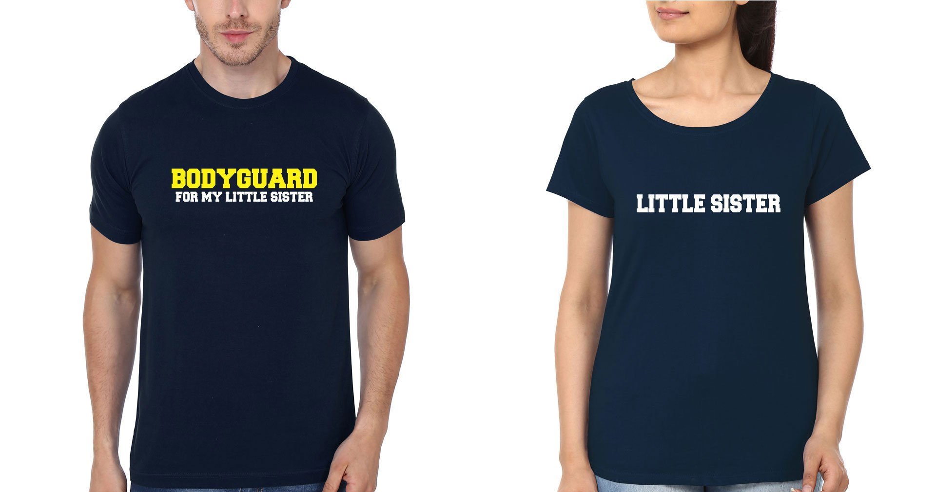 Bodyguard Brother-Sister Half Sleeves T-Shirts -FunkyTees - Funky Tees Club