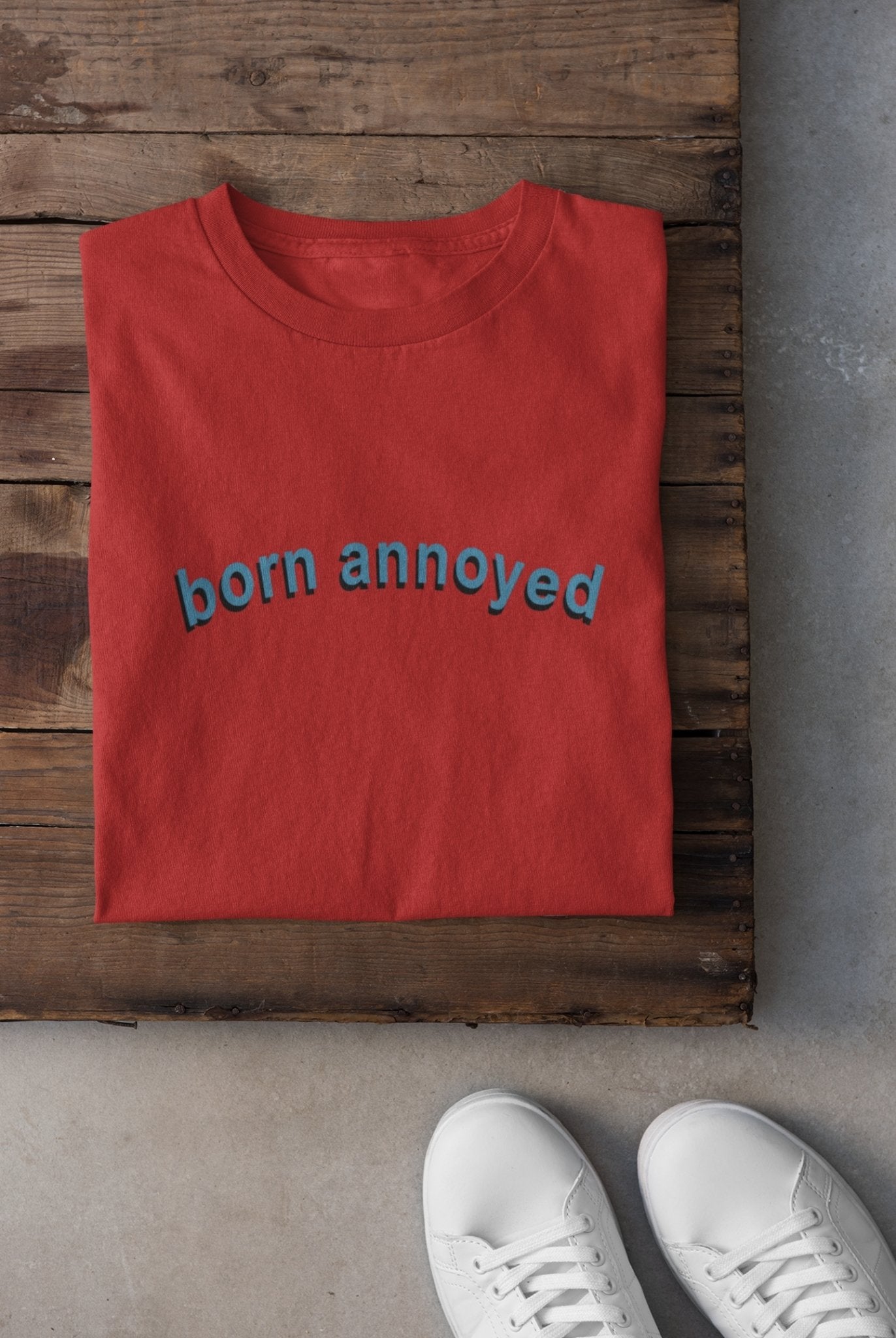 Born Annoyed Minimal Women Half Sleeves T-shirt- FunkyTeesClub - Funky Tees Club