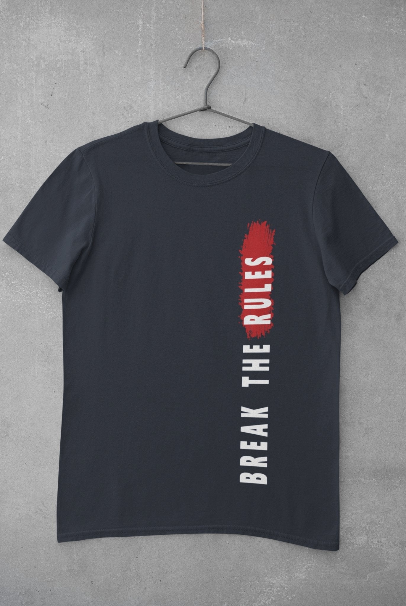 Break The Rules Mens Half Sleeves T-shirt- FunkyTeesClub - Funky Tees Club