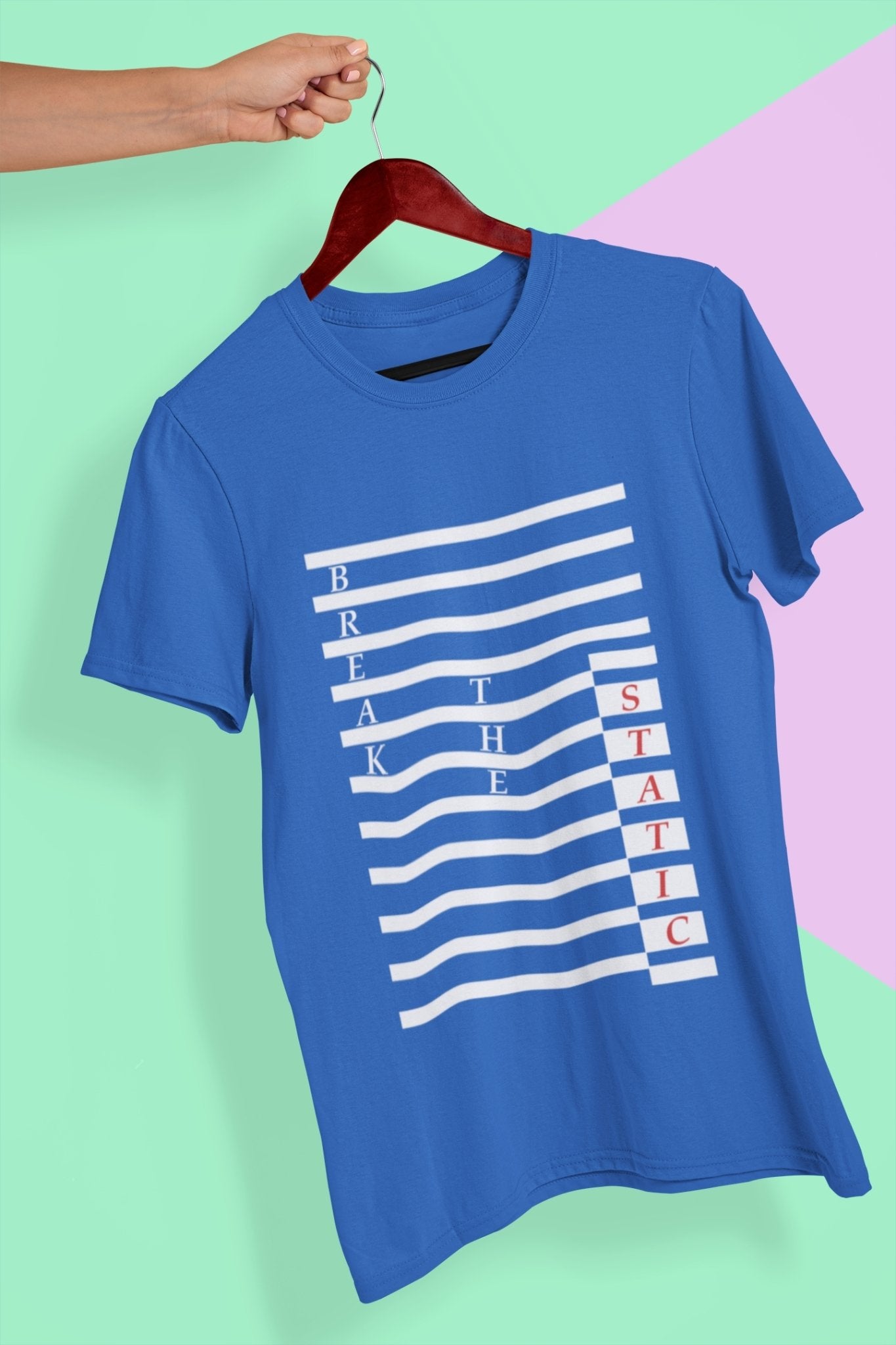 Break The Static Mens Half Sleeves T-shirt- FunkyTeesClub - Funky Tees Club