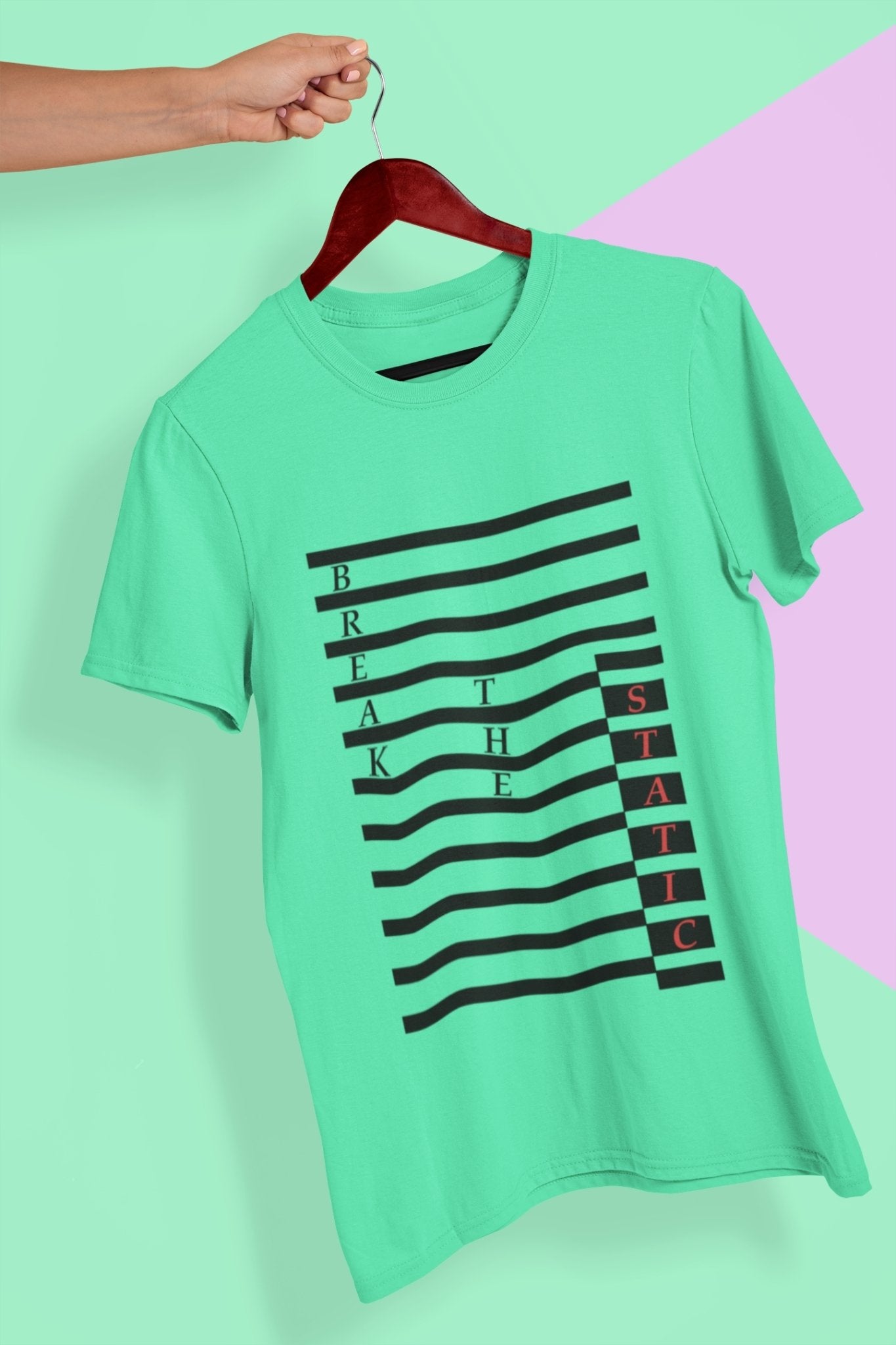 Break The Static Women Half Sleeves T-shirt- FunkyTeesClub - Funky Tees Club