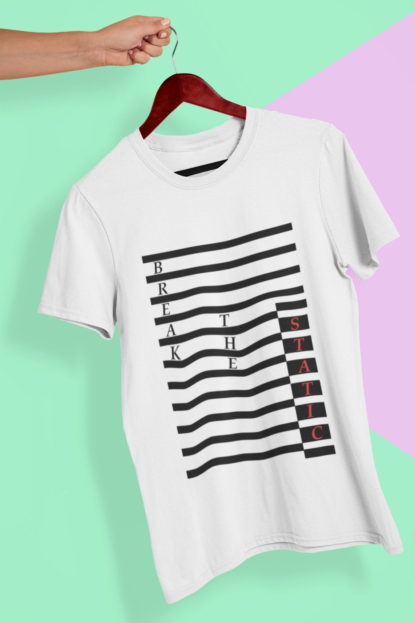 Break The Static Women Half Sleeves T-shirt- FunkyTeesClub - Funky Tees Club