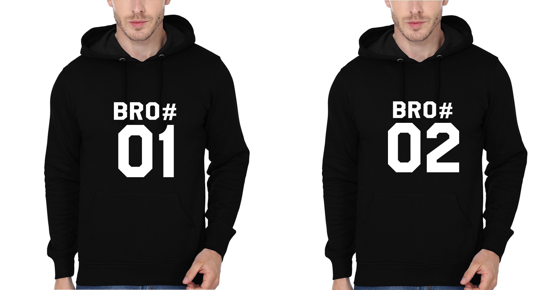 Bro 01 02 Brother-Brother Hoodies-FunkyTees - Funky Tees Club