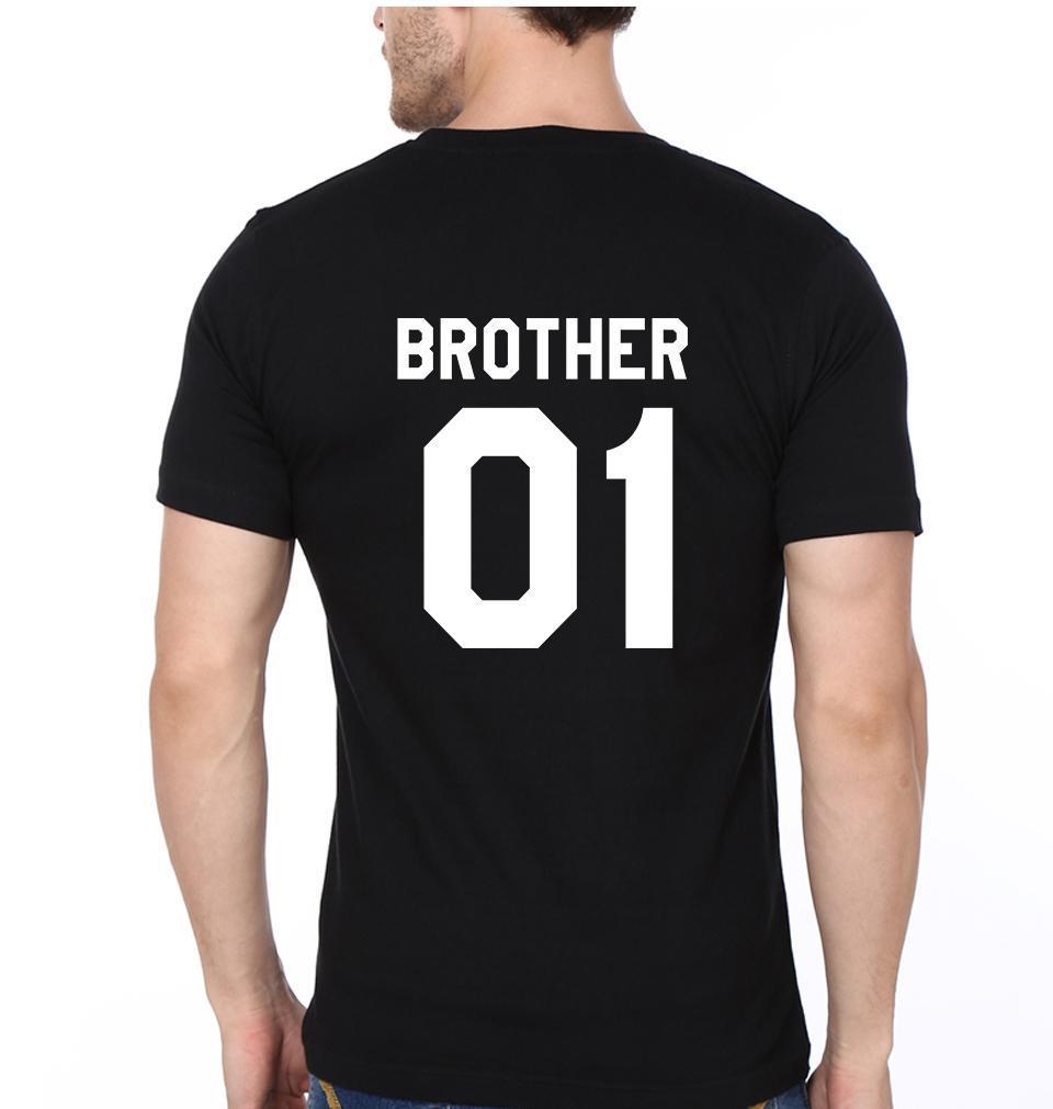 Brother 01 02 Brother-Brother Half Sleeves T-Shirts -FunkyTees - Funky Tees Club