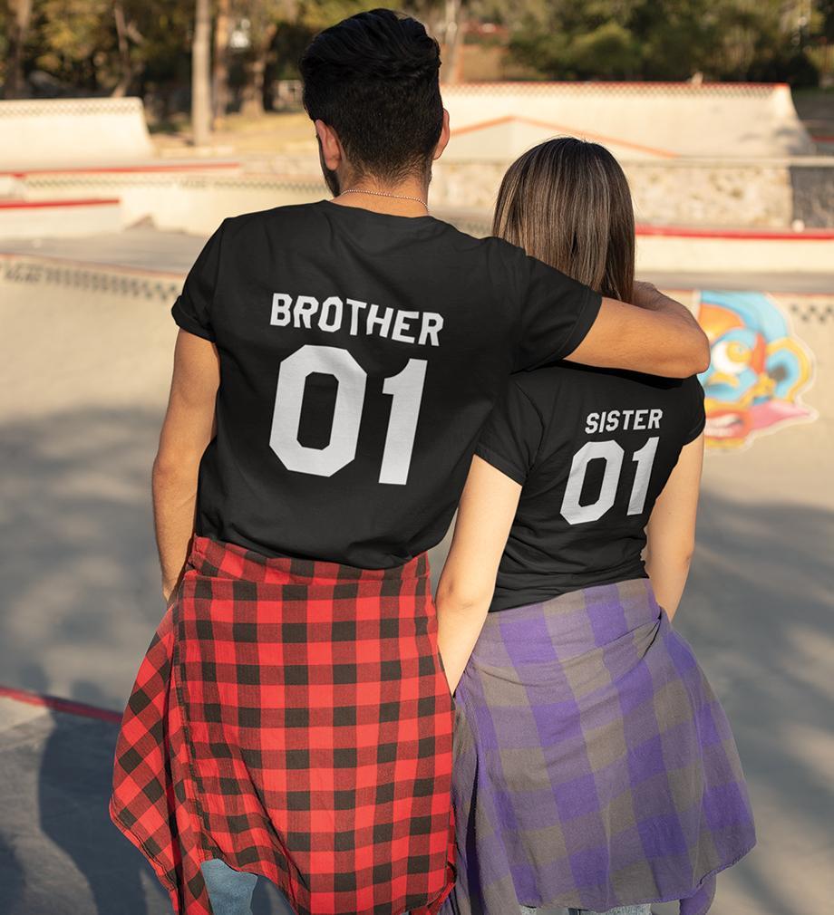 Brother Sister 01 Brother-Sister Half Sleeves T-Shirts -FunkyTees - Funky Tees Club