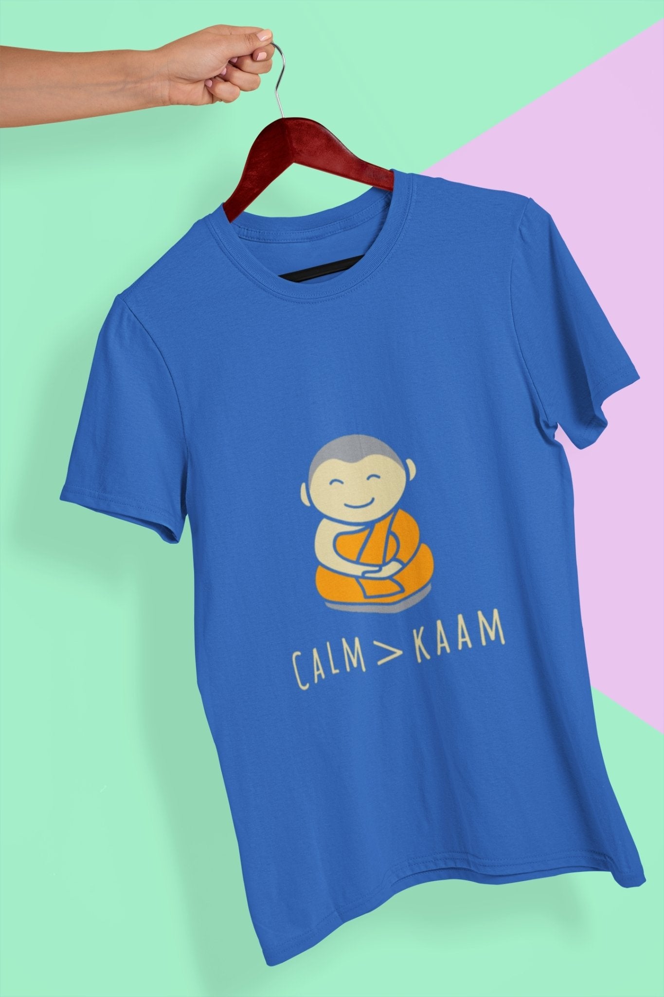 Calm or Kaam Women Half Sleeves T-shirt- FunkyTeesClub - Funky Tees Club
