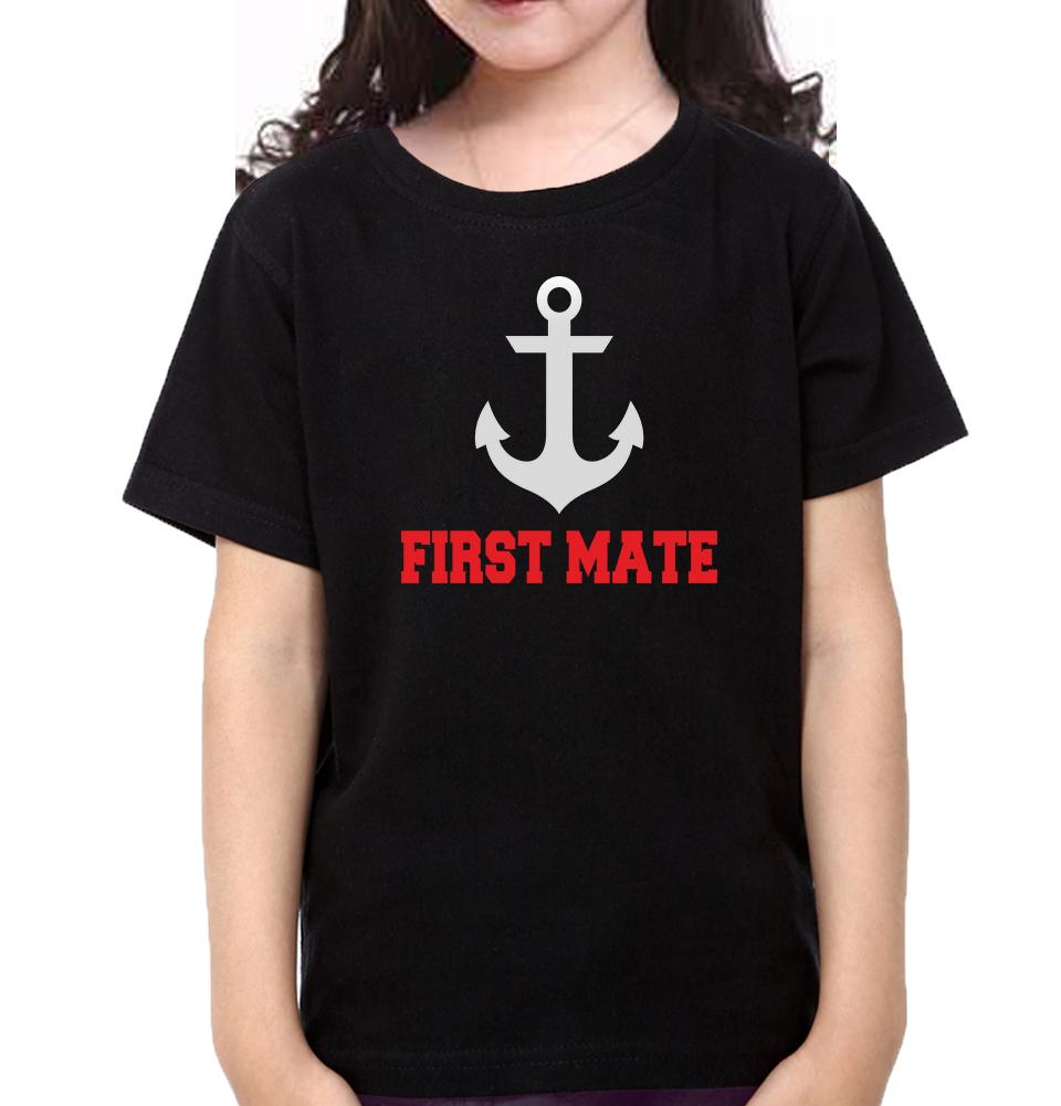 Captain First Mate Father and Daughter Matching T-Shirt- FunkyTeesClub - Funky Tees Club