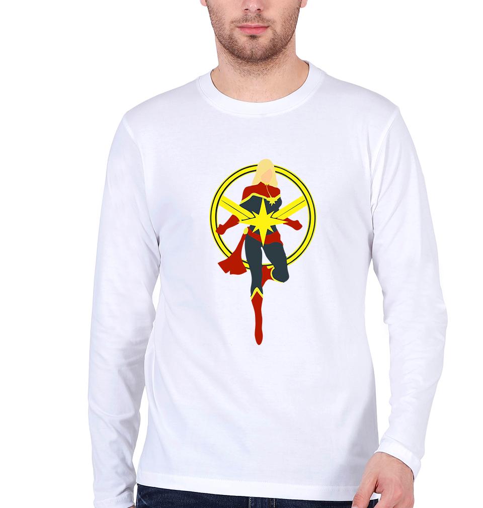 Captain Marvel Full Sleeves T-Shirt For Men-FunkyTeesClub - FunkyTeesClub