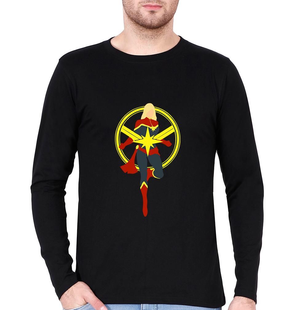 Captain Marvel Full Sleeves T-Shirt For Men-FunkyTeesClub - FunkyTeesClub