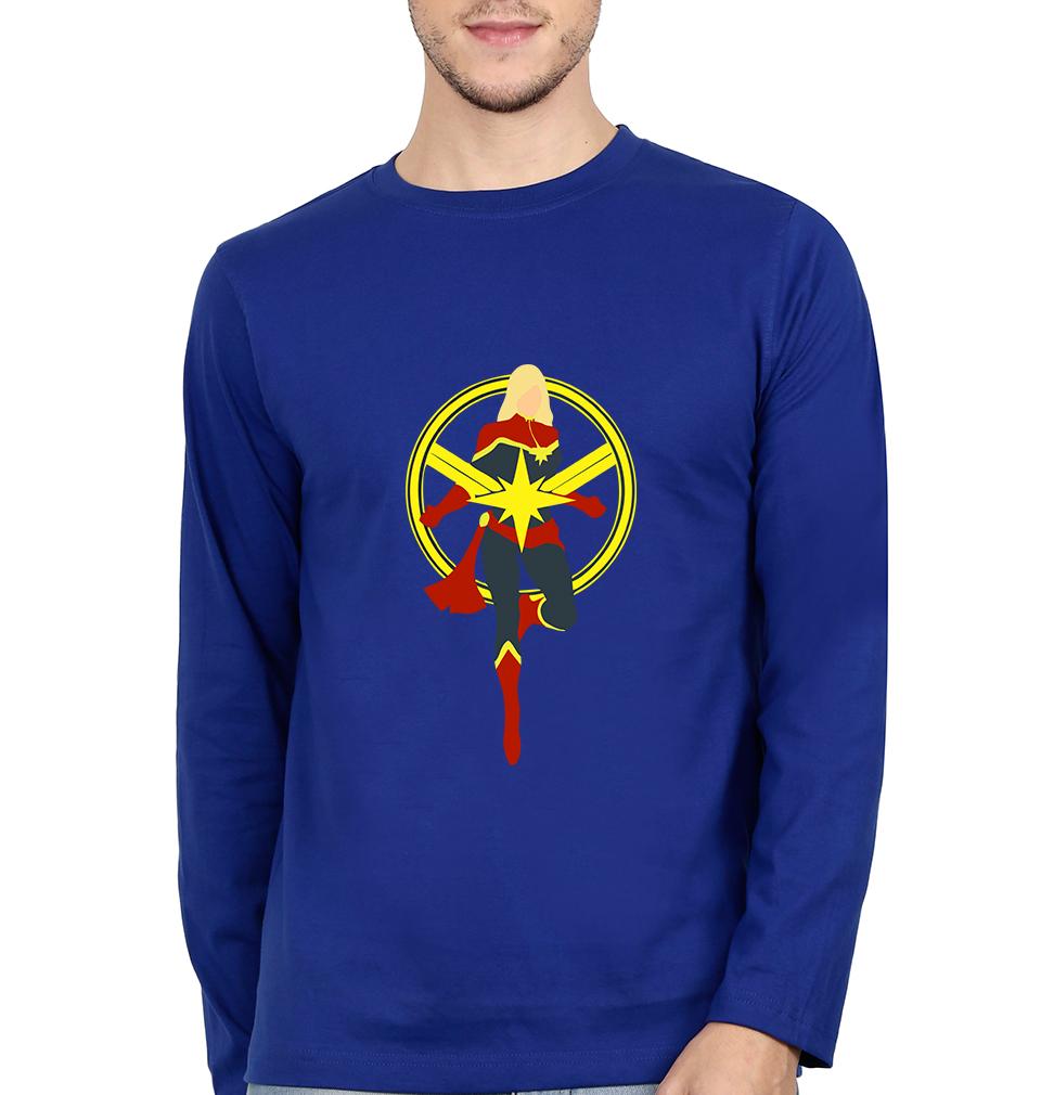 Captain Marvel Full Sleeves T-Shirt For Men-FunkyTeesClub - FunkyTeesClub
