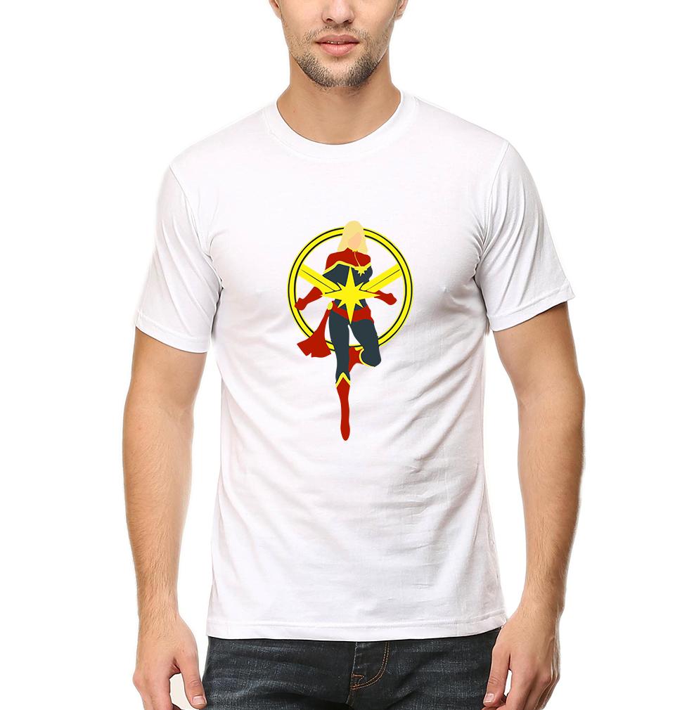 Captain Marvel Half Sleeves T-Shirt For Men-FunkyTeesClub - FunkyTeesClub