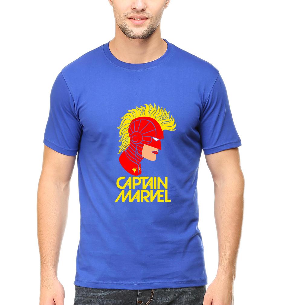 Captain Marvel Half Sleeves T-Shirt For Men-FunkyTeesClub - FunkyTeesClub