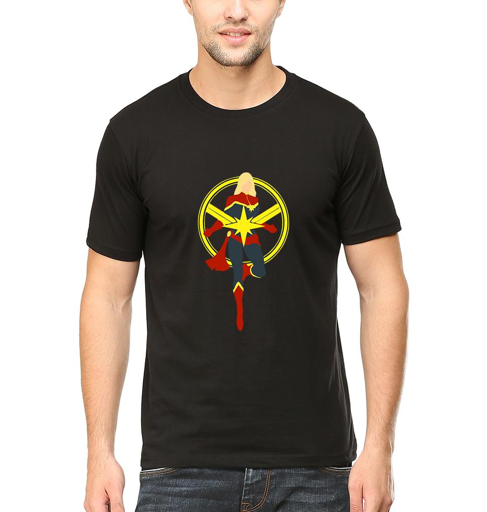 Captain Marvel Half Sleeves T-Shirt For Men-FunkyTeesClub - FunkyTeesClub