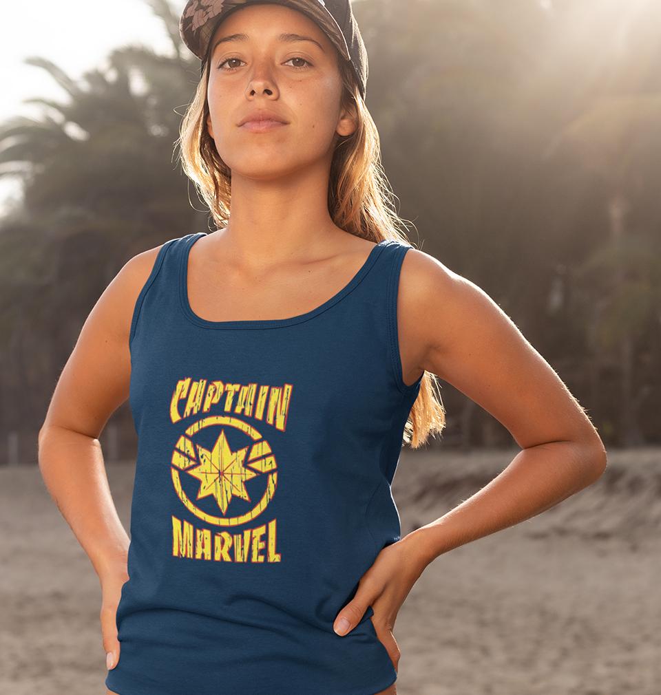 Captain Marvel Women Tank Top-FunkyTeesClub - FunkyTeesClub