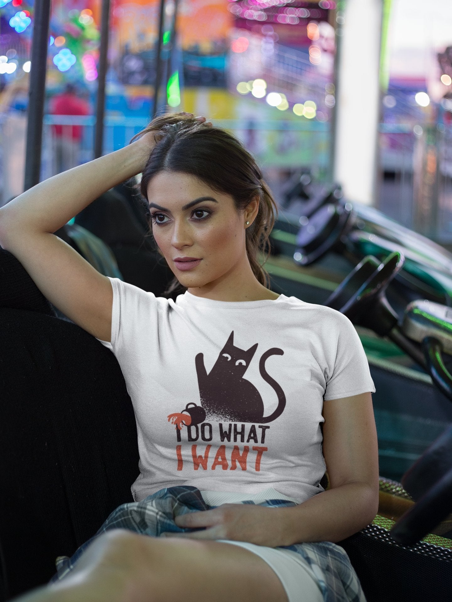 Cat Quotes Women Crop Top- FunkyTeesClub - Funky Tees Club