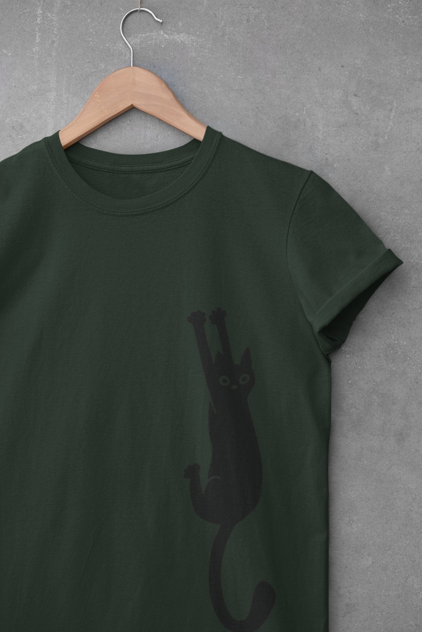 Cat Scratching Mens Half Sleeves T-shirt- FunkyTeesClub - Funky Tees Club