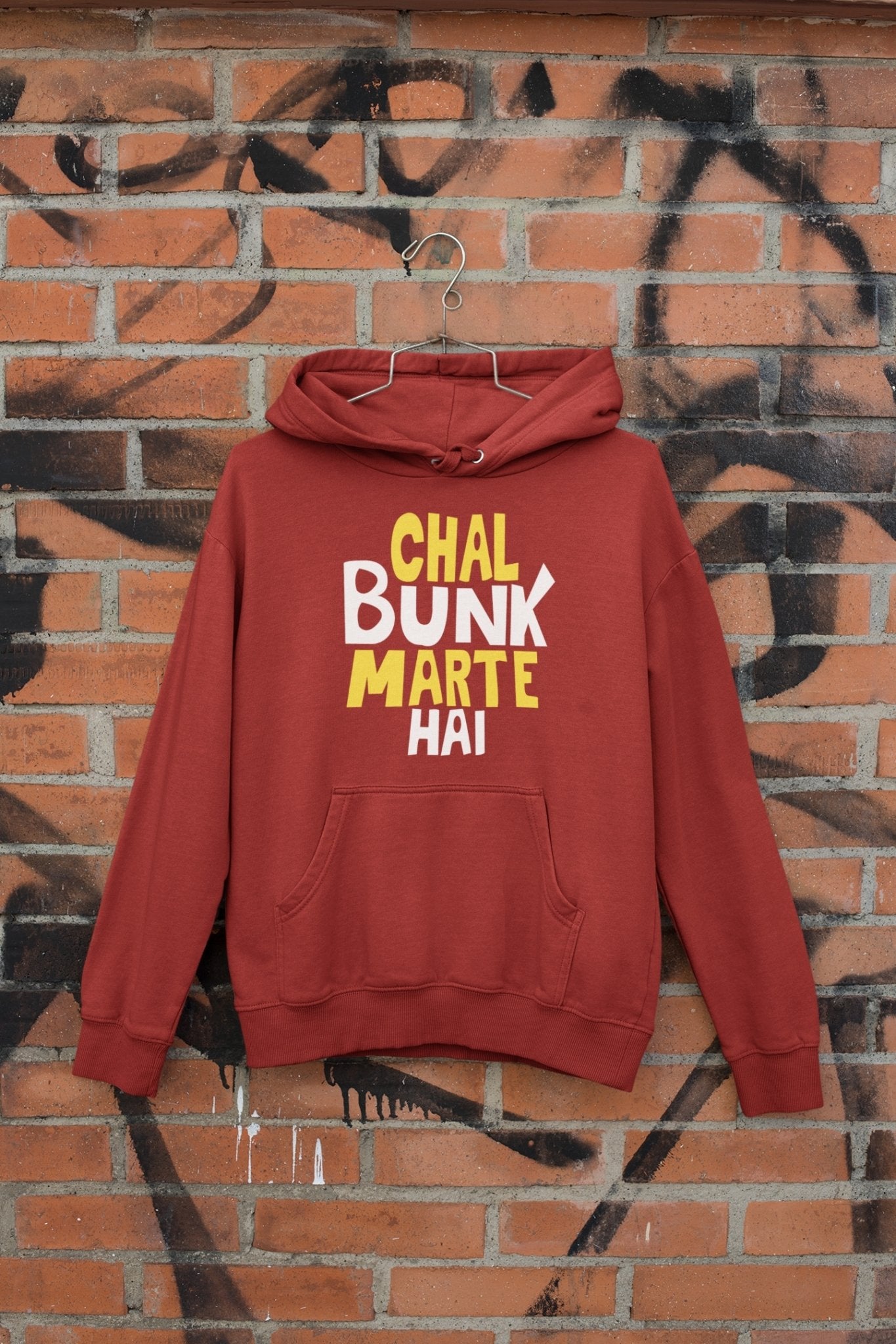 Chal Bunk Marte Hai Typography Men Hoodies-FunkyTeesClub - Funky Tees Club