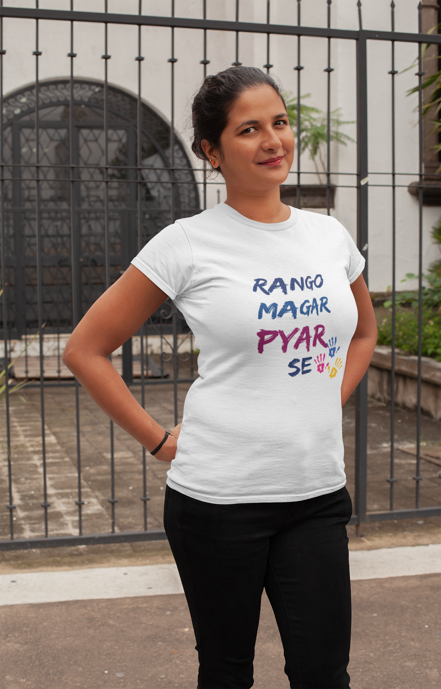 Rango Magar Pyaar Se Women Half Sleeves T-shirt- FunkyTeesClub