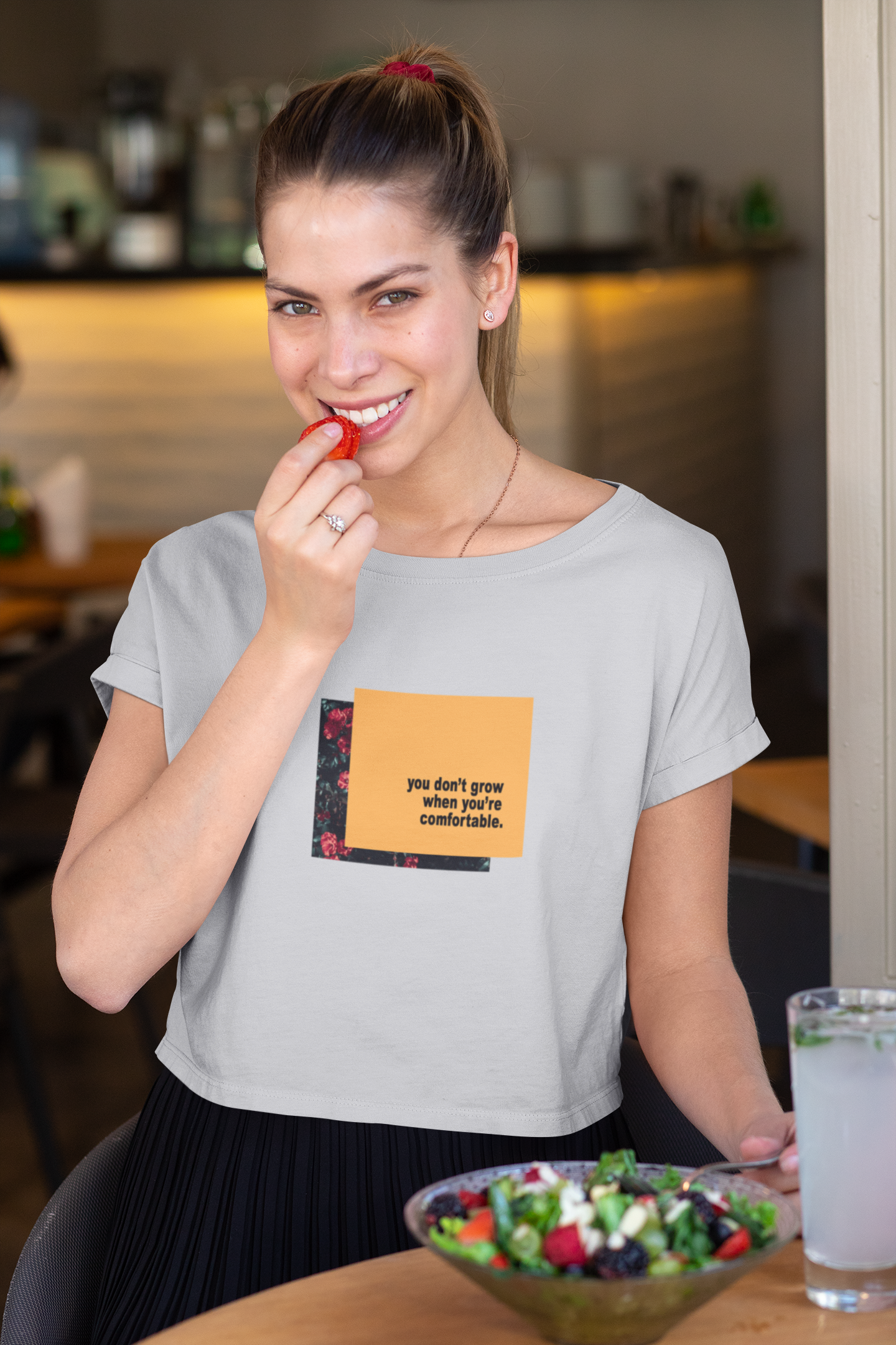 You Dont Grow Minimals Women Crop Top- FunkyTeesClub