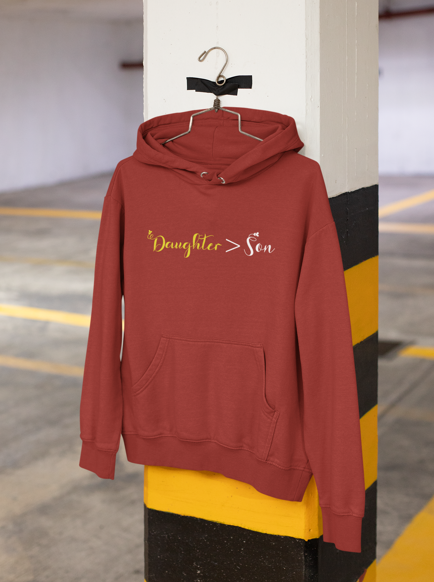 Dad Father and Daughter Red Matching Hoodies- FunkyTeesClub
