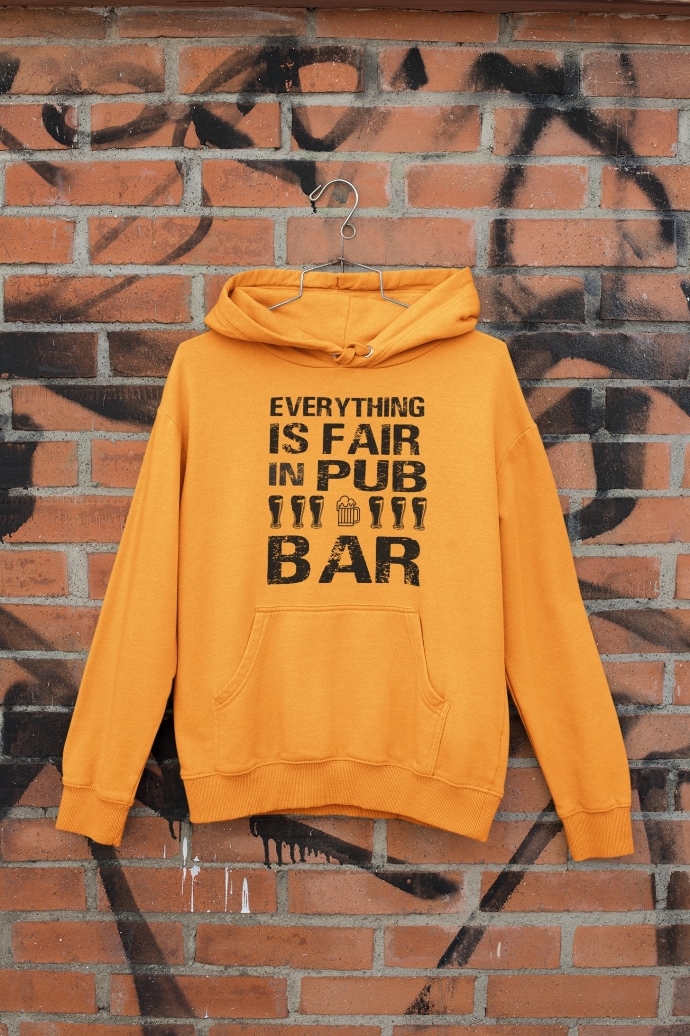 Everthing Is Fair In Pub And Bar Men Hoodies-FunkyTeesClub - Funky Tees Club