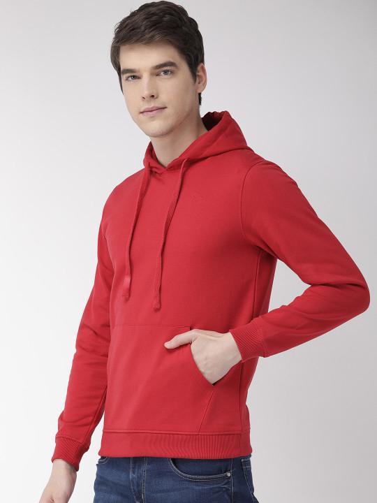 Plain red Hoodie Sweatshirt -FunkyTeesClub