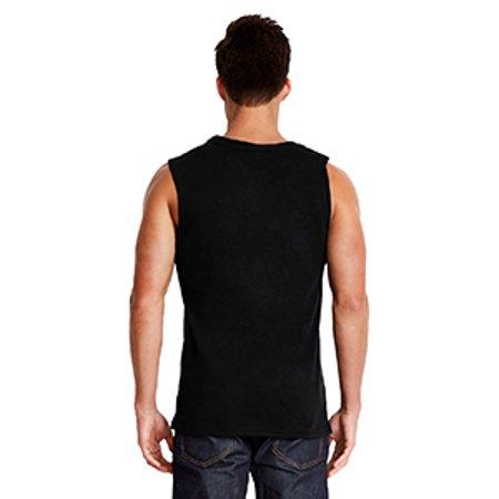 Plain black Sleeveless T-Shirt-FunkyTeesClub