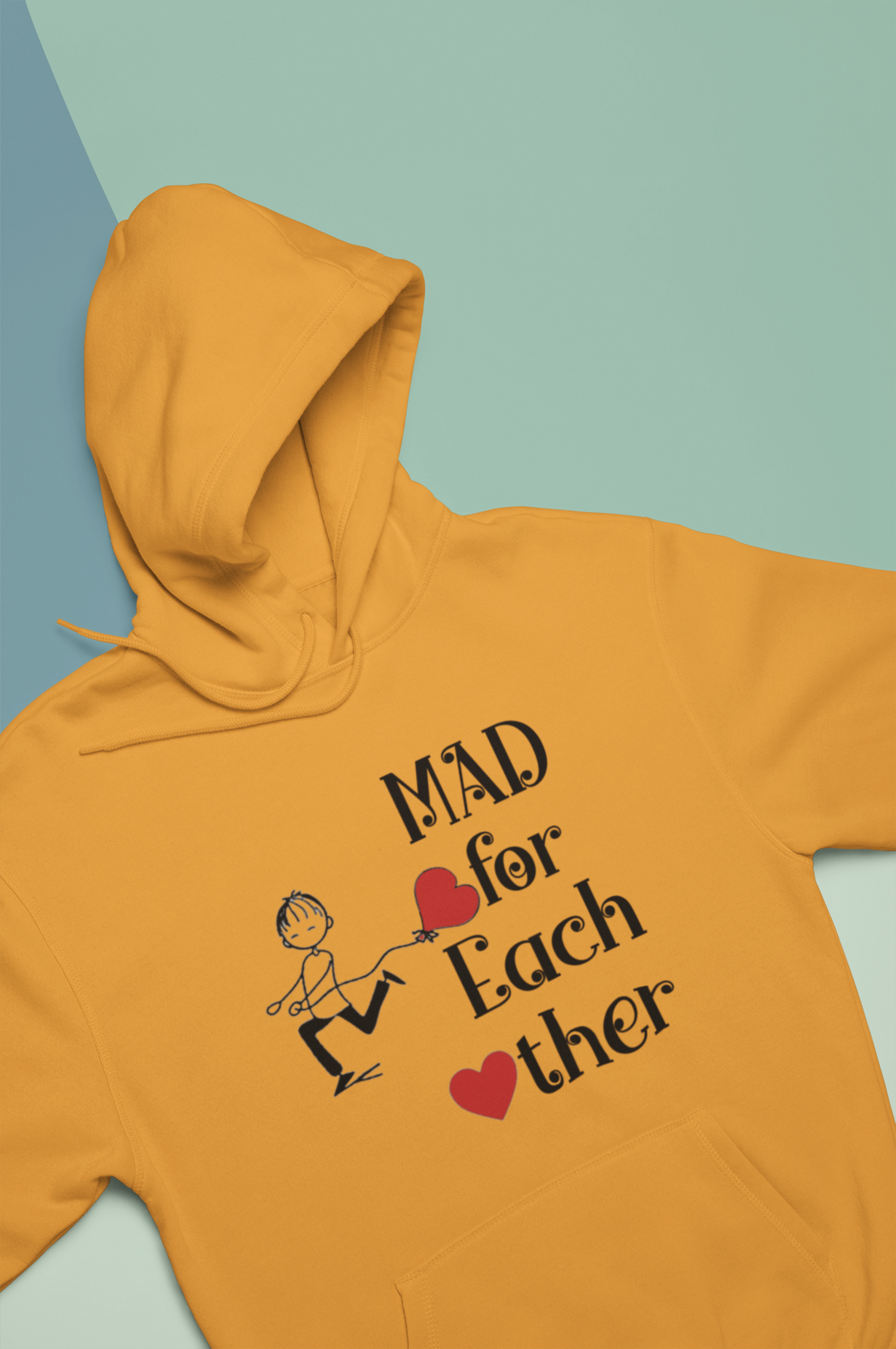 Mad For Each Other Couple Hoodie-FunkyTeesClub