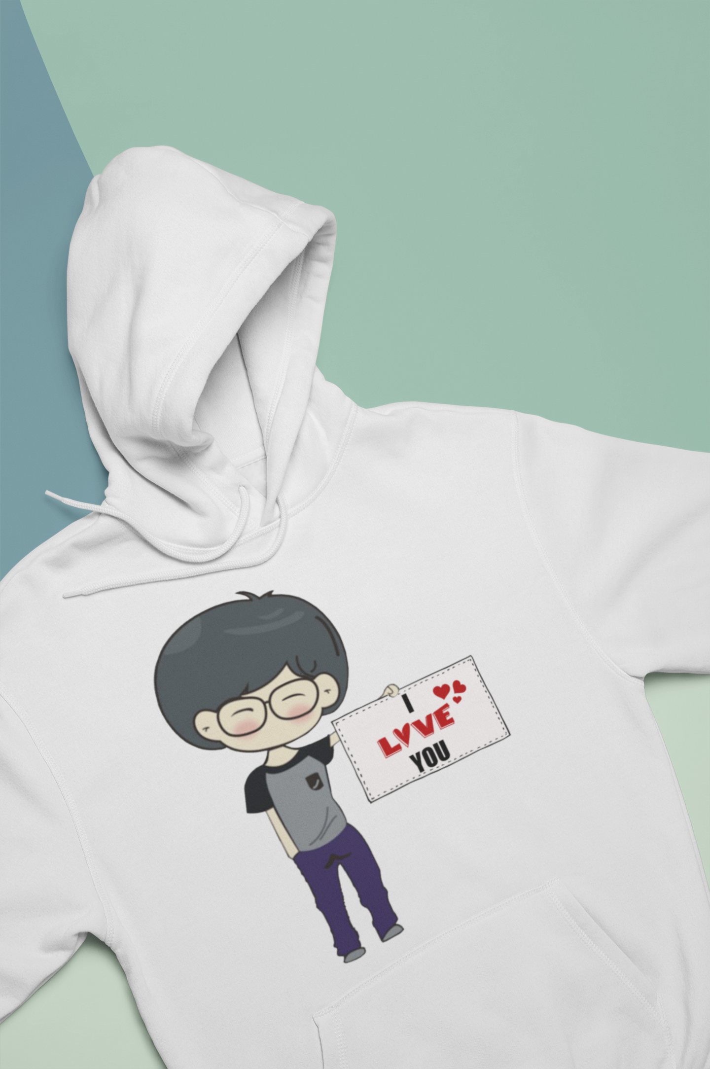 Love Tag Couple Hoodie-FunkyTeesClub