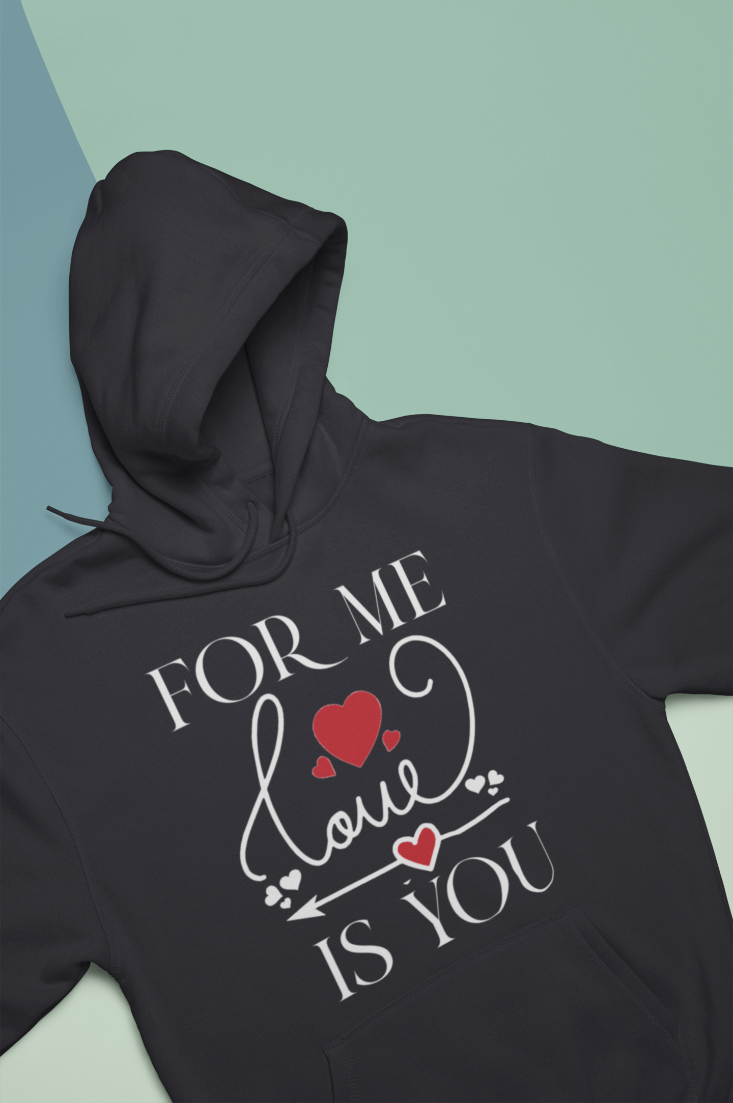 For Me Love Is U Couple Hoodie-FunkyTeesClub