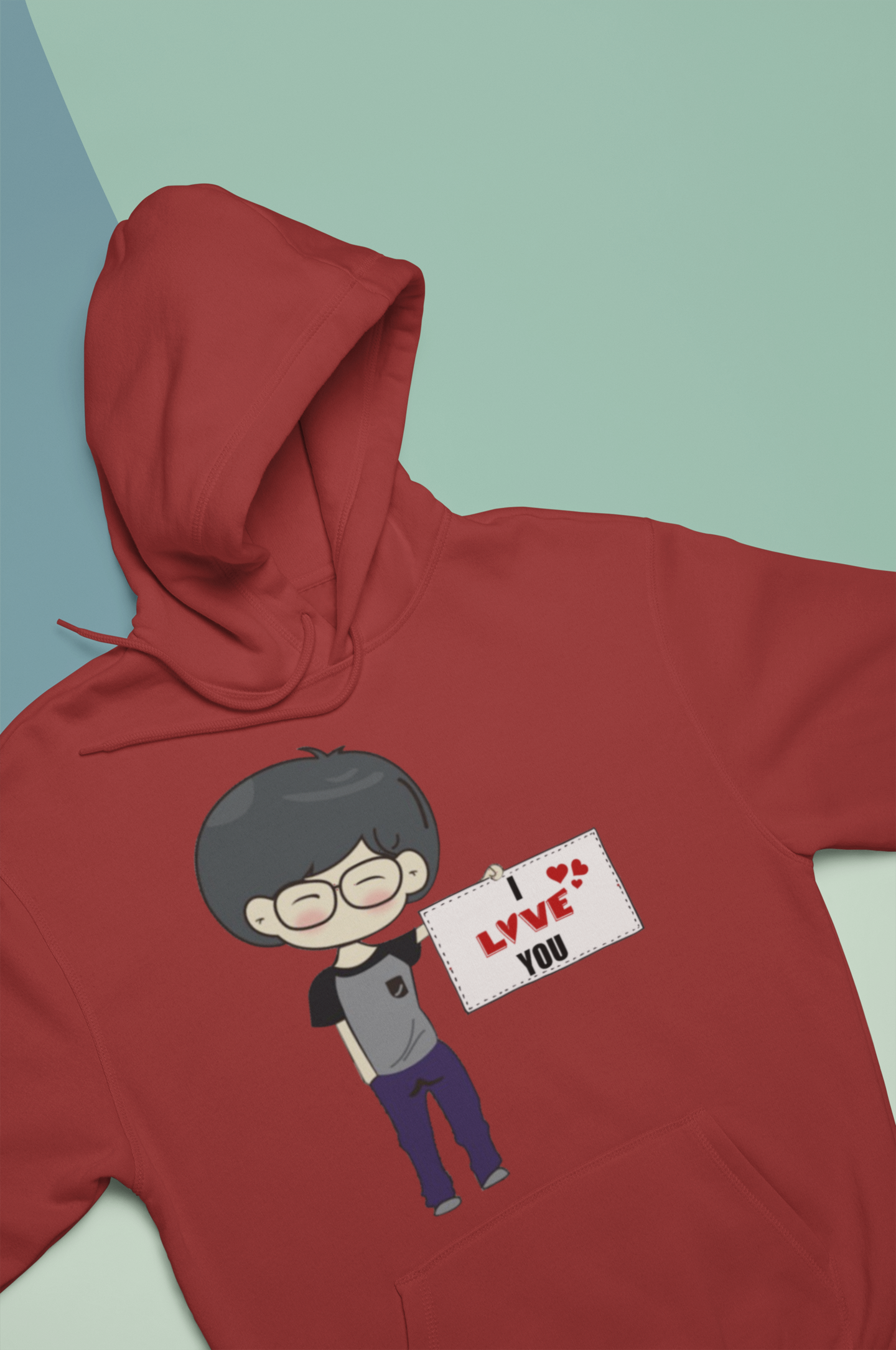 Love Tag Couple Hoodie-FunkyTeesClub