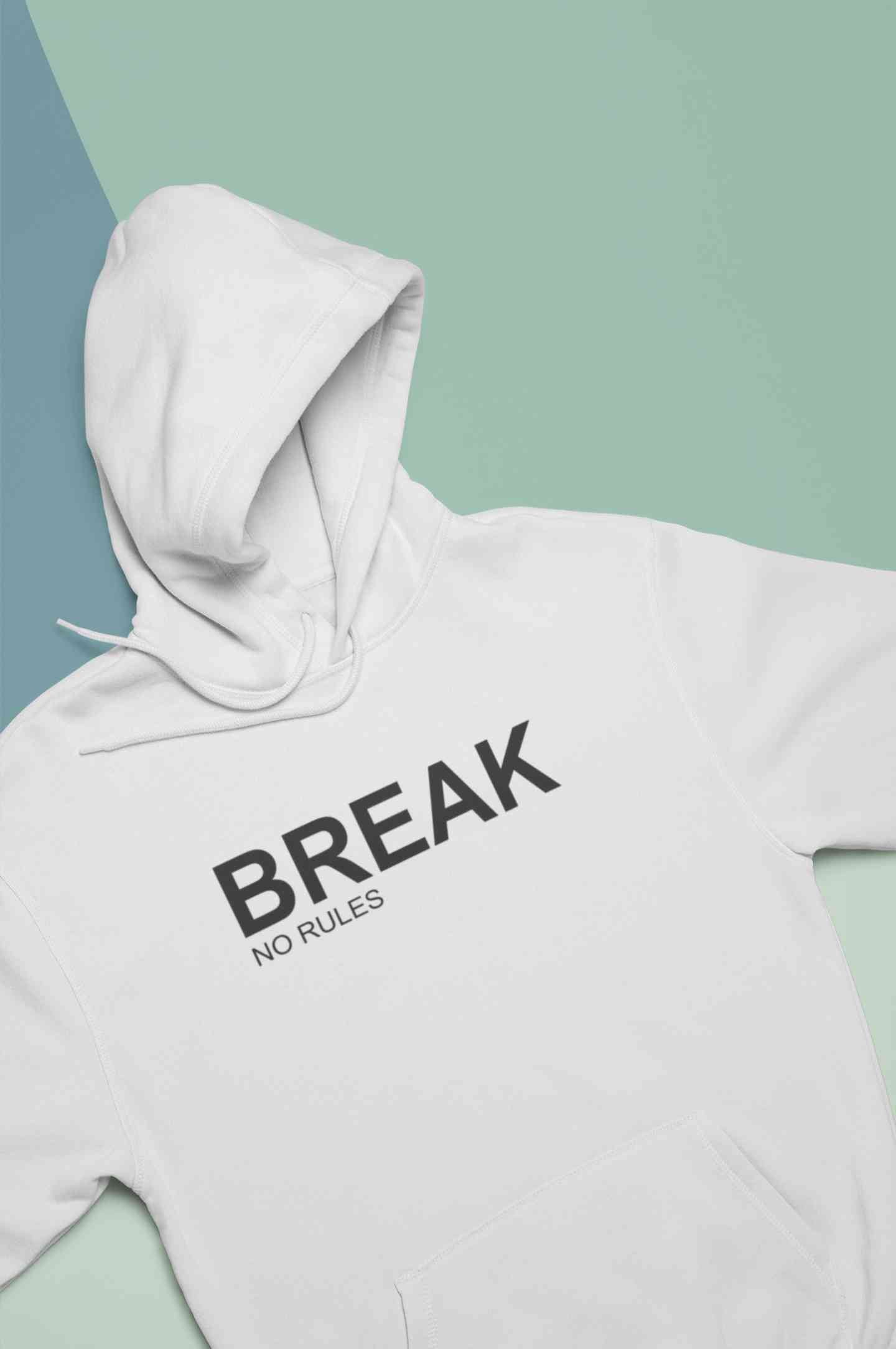 Break No Rules Hoodies for Women-FunkyTeesClub